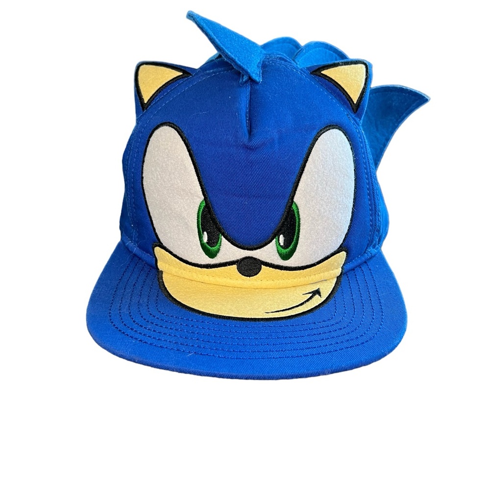 SEGA Branded Sonic The Hedgehog Felt Patch & Spike SnapBack Hat Not Screen Print